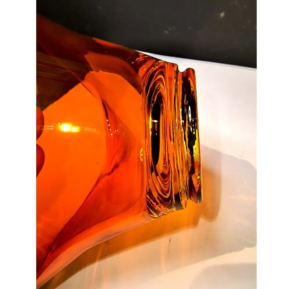 1857.  Vintage Viking Bon Bon Abstract Spouted MCM Bowl Glass Art